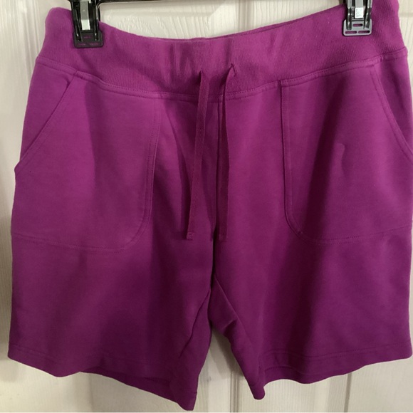 Athletics Works purple M 8-10 drawstring 2 pocket shorts 8” inseam - Picture 2 of 2